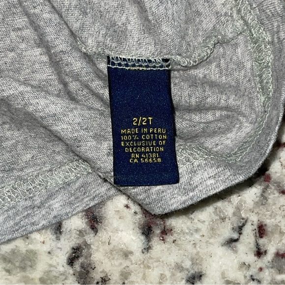 Polo Ralph Lauren Grey Graphic Tee Size 2T Toddler Boys Trade Mark Heather Gray - Picture 4 of 7